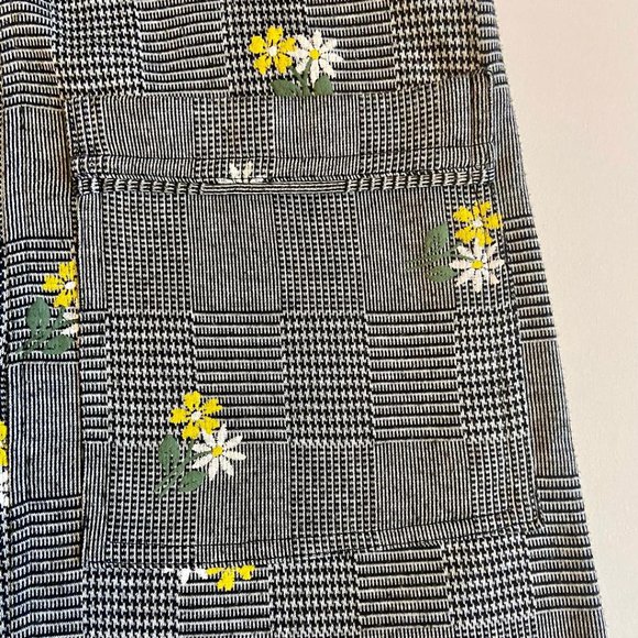 Ten Sixty Sherman (Nordstrom Brand) Embroidered Black/White Plaid Jumper - Picture 5 of 10